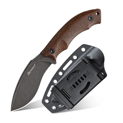 SDOKEDC Fixed Blade Knife DC53 Steel G10 / Material Handle, Outdoor Camping Hunting Survival EDC Hand Tool with Sheath