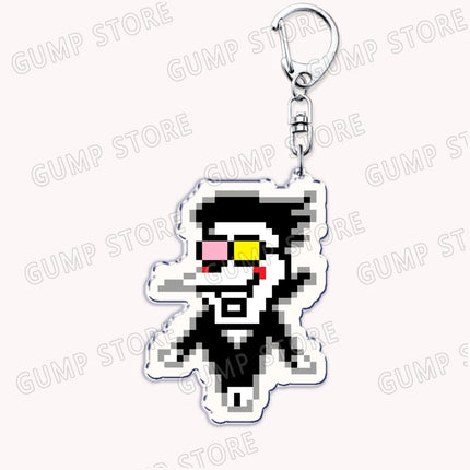 Cute Game Deltarune Keychains for Accessories Ralsei Kris Susie Spamton Undertale Angel Jewelry Keyrings Fans Gaming Gamer Gifts