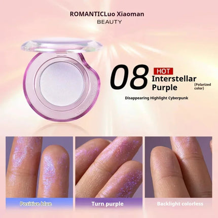 RMT High Gloss Chameleon Highlight Matte Purple Fine Powder Cream Blusher Shiny Face Brightening Integrated Plate ROMATIC Makeup