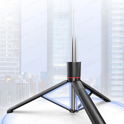 F16 Selfie Stick Tripod with 1708mm Long 8-Section Pole, Bluetooth Remote, 360° Rotation, 1/4 Interface, for Phone Camera Vlog