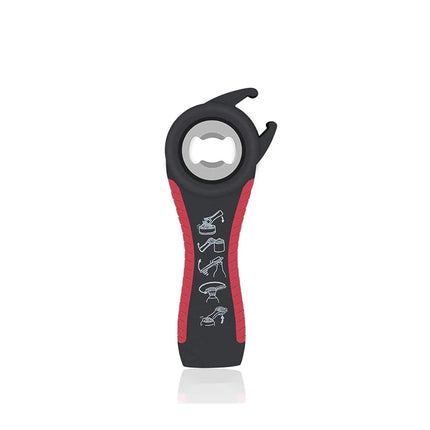 LMETJMA Jar Opener for Weak Hands 5 in 1 Multi Function Can Opener Bottle Opener Kit with Non Slip Silicone Handle JT175