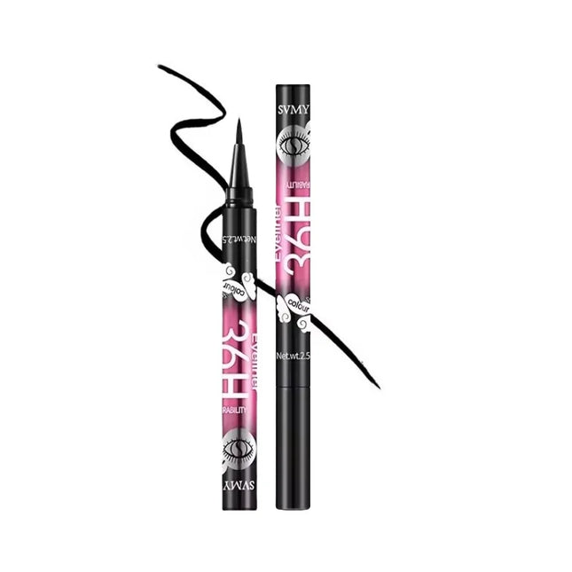 2/5/10pcs Black waterproof sweat-proof eyeliner pencil set, long-lasting and non-smudging, perfect gift for beginners