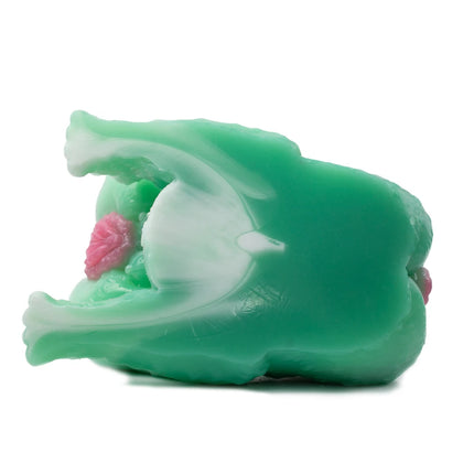 ORALSX Soft Silicone Male Masturbator with 3D Textured Realistic Animal Vagina Pocket Pussy Dual Tunnels For Man Penis Training