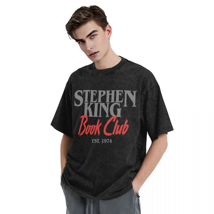 Stephen King Book Club T-Shirt oversizeds vintage anime shirt boys animal print sweat shirts, men