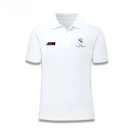 BMW 2025 Summer Men's and Women POLO Shirts Car Club Motorcycle Car Fans Lapel Work Short Sleeve Racing Off-Road Riding T-Shirt