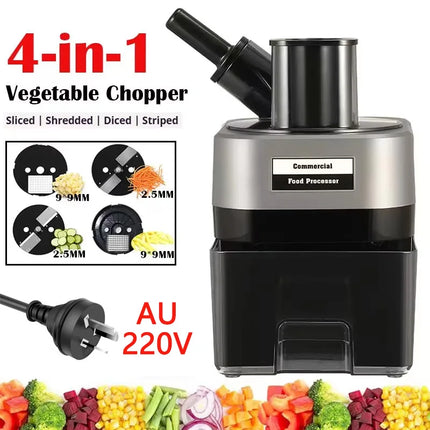 2025 New Commercial Double Spout Vegetable Cutter 4 in 1 Multifunctional Dicing Shredding Slicing Cutting Strips Vegetables