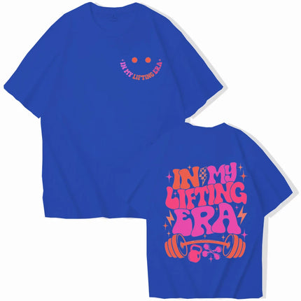 Be Happy Lift Heavy Tee Shirt for Women Funny Workout Weightlifting Graphic Tops Gym Mommy Short Sleeve T-shirts Female Clothing