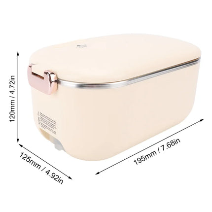 1L Electric Lunch Box Stainless Steel Food Warmer Portable Heating Meal Container For Office School Travel Camping Outdoor