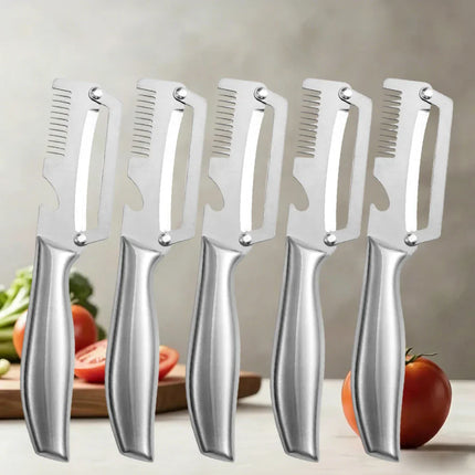 Kitchen Peeler Household Peeling Knife Fruits Vegetable Peeler with Wooden/steel Handle and Bottle Opener Kitchen Tool