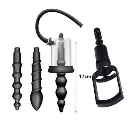 New Anal Pump Manual Vacuum Rosebud Pump Sex Toys for Men Women SM Suction Cup Prostate Stimulator Anus Dilator Butt Plug Set