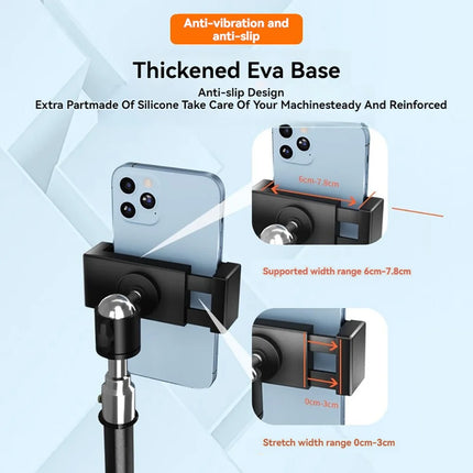 170cm Stretchable Holder Adjustable Height for Mobile Phone Live Support Tripod Multi-functional Recording Selfie Landing Tripod