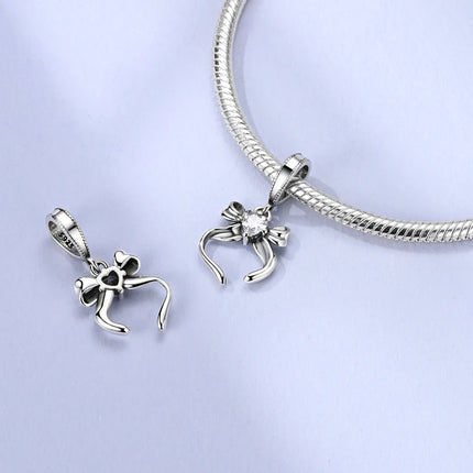 Charm 925 Sterling Silver Pink Pendant Charm Fit Original Charm Bracelet Necklace Beads DIY Jewerlry Accessories