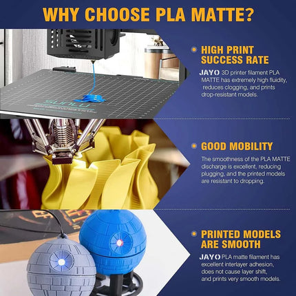 JAYO 5KG/roll 3D Filament PLA/ABS/PETG 3D Printer Filament 1.75mm PLA plus Filament High toughness Neatly Wound