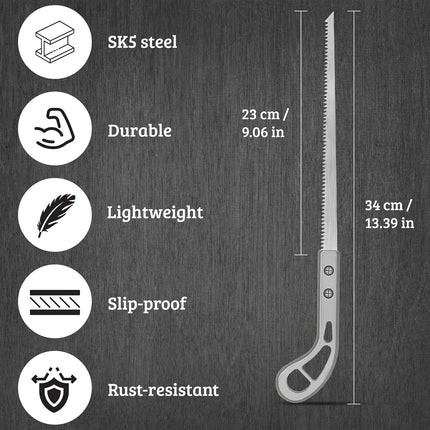 Hand Saw Garden Saw, 340mm Woodworking Saw, Mini Saw for Cutting Wood and Wall Panels
