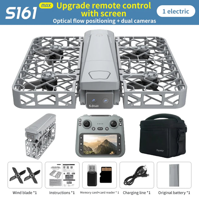 Lenovo S161 MAX GPS Foldable Drone 8K Dual Camera Brushless 5G FPV Human Tracking Gesture Shoot Quadcopter Drone