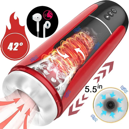 Automatic Male Mastubator Vibration Blowjob Machine for Men Masturbation Cup Sex Toys Adult Goods for Men Masturbate Supplies