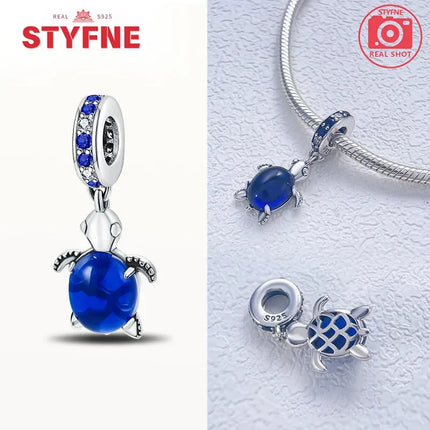 Charms 925 Silver Sea Turtle Series Charm Colorful Beads Fit Original Bracelet Diy Fine Jewelry Making Gifts for Women