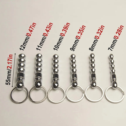 Metal Catheter for Men Urethra Stimulation,Beaded Urethral Sounding Dilators,Hollow Penis Plug Sex Toys