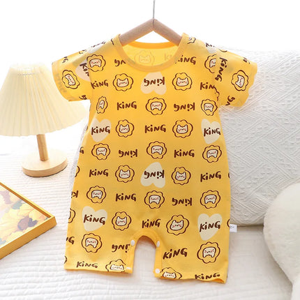 2025 Infant Toddler Crawling Clothes Cotton Summer Boys Girls Thin Male Baby Female Short-sleeved Romper suit Children's Onesie