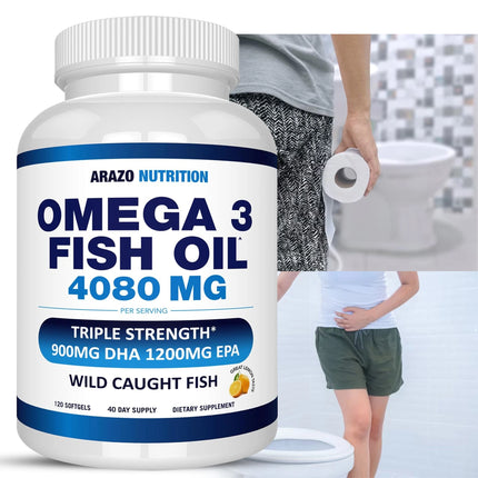 Omega 3 Fish Oil - Contains EPA and DHA To Support Brain, Heart, Bone and Joint Health, Overall Well-being, and Immune Function