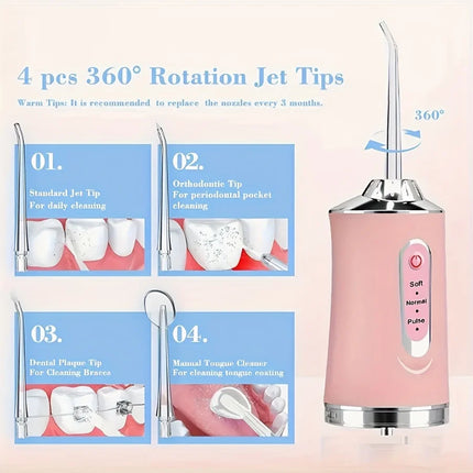 4-16pcs Dental Hygiene Kit - Includes Standard & Orthodontic Nozzles For Effective Teeth Cleaning And Oral Care
