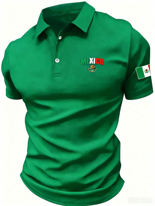 Men's short-sleeved POLO shirt for summer casual fashionable and comfortable 3D letter pattern print Casual Sport men clothing
