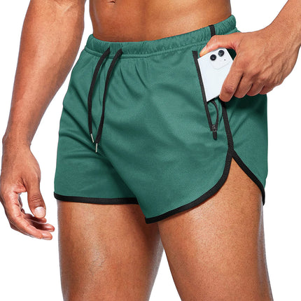 Men's new beach shorts running shorts 3-inch quick drying fitness running fashionable fitness shorts