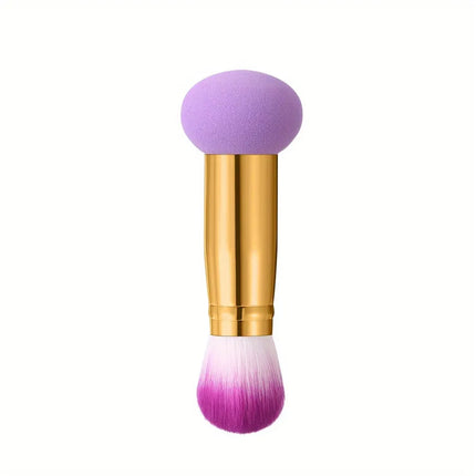 3 Pcs Double Ended Purple Makeup Sponge and Brush Set, Easy to Use, Portable Travel Set