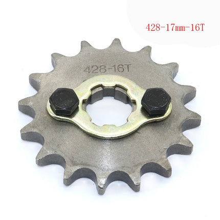 Front Engine 428# 10T 11T 12T 13T 14T 15T 16T 17T 18T 19T Teeth 17mm 20mm Chain Sprocket With Retainer Plate Locker