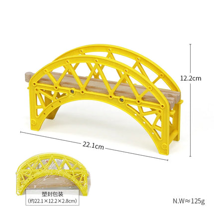 33style DIY Wooden Train Rail Tracks Accessories Wood Railway Track Parts Fit For All Wood Track Toy Christmas Birthday kid Gift