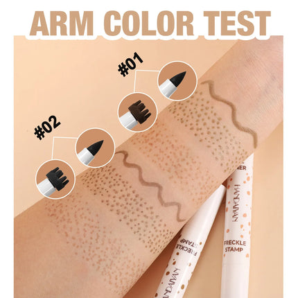 3 in 1 Natural Simulation Freckle Stamp Pen Waterproof Easy Color Freckle Dot Pen Face Fake Freckles Eyeliner Lasting Makeup