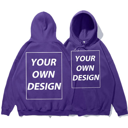 Customized DIY Print Men Woman Autumn Winter Hoodies Casual Classic Pullovers Simple Comfy Streetwear Soft Warm Sports Clothing