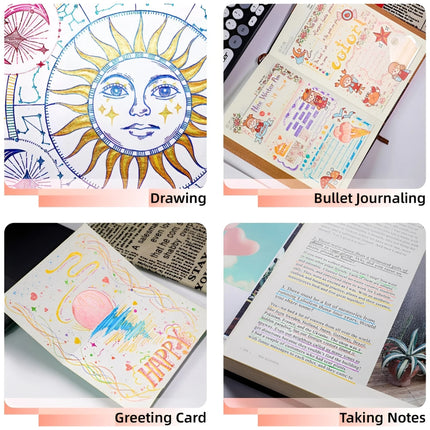 12-36 Colors Large Capacity Glitter Gel Pens for Journaling