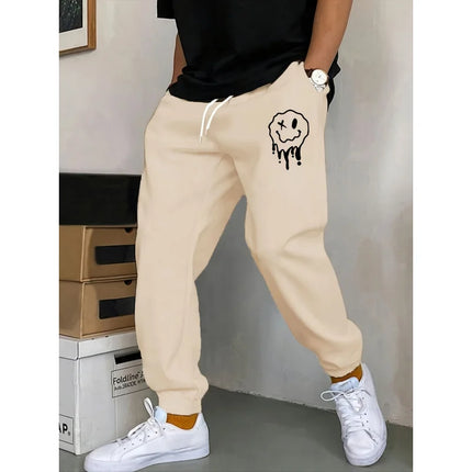 Men'S Geometric Pattern Casual Jogging Pants -  Spring And Autumn Fitness/Running/Daily Wear Sports Style