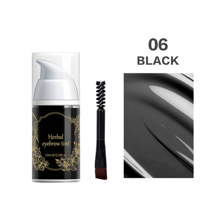 Professional Henna Brow Tint Kit Black Brown Waterproof & Long Lasting Eyebrow Dye for Home Use Natural Looking Brow Enhancer