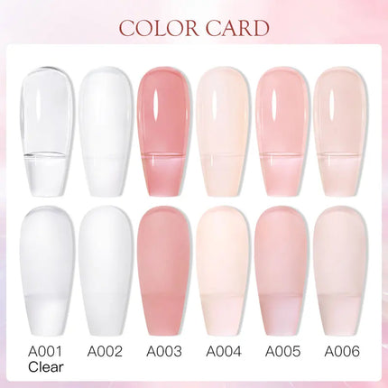 8ml Quick Building Extension Nail Gel Milky White Semi-Permanent UV/LED Gel Varnish Suitable for Manicure DIY Nail Prolong Tool