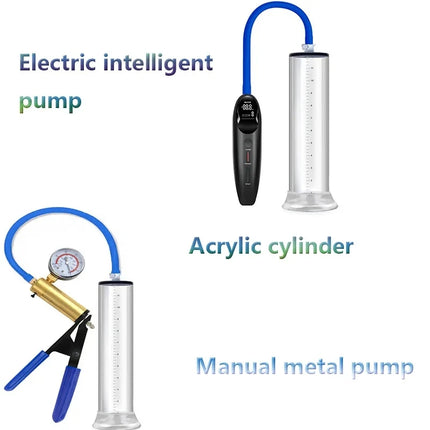 Electric Penis Pump Sex Toys for Men Male Masturbator Penis Training Penile Vacuum Pump Penis Enlargement Enhancer Massager Ring