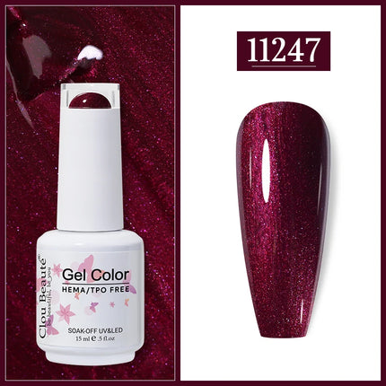 Clou Beaute Gel Nail Polish Neon Brown Royal Blue Red Green Pastal Nude Nail Art Varnishes Gel Lacquer HEMA/TPO FREE UV Gel Nail