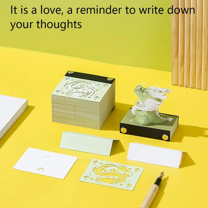 3D Notepad Cute Bunny 3D Memo Pad Animal Sticky Note Art Notes Block Office Accessories Birthday Gifts For Kids Friends