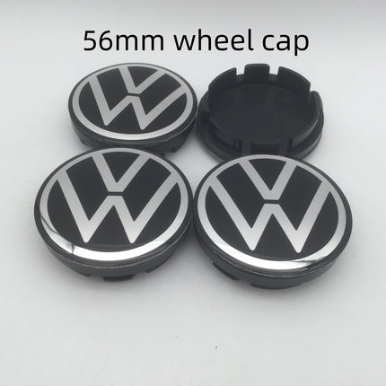 4pcs 3D new black for 56mm 60mm 65mm 68mm Car emblem Wheel hub Center Cap Badge covers sticker Decal styling Accessories