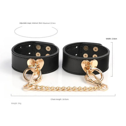 Slave Roleplay Set Leather Handcuffs Ankle Cuffs Ball Gag Mask Whip Collar Leash Sex Toys for Women Couples BDSM Bondage Kit
