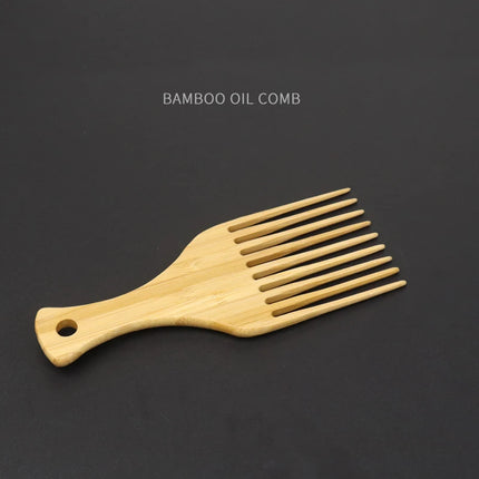 1 wooden and bamboo wide teeth inserted into the comb, curled hair, anti-static salon hair styling tool