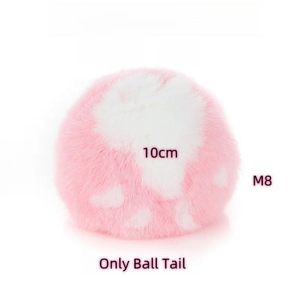 Small Silicone Butt Plug Dildo Vaginal Plug with Detachable Fake Soft Fox Rabbit Tail for Couple Anal Bead Dilator Sex Toys
