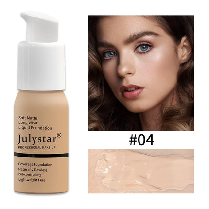 New Long Lasting Liquid Foundation Waterproof Oil Control Full Coverage Concealer Brighten Matte Moisturizing Primer Makeup Base