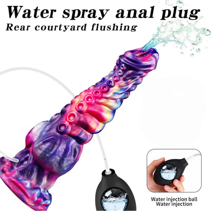Realistic Squirting Dildo Silicone Anal Plug With Water Spray Function Animal Design Textured Body For Couples Adult Sex Toys