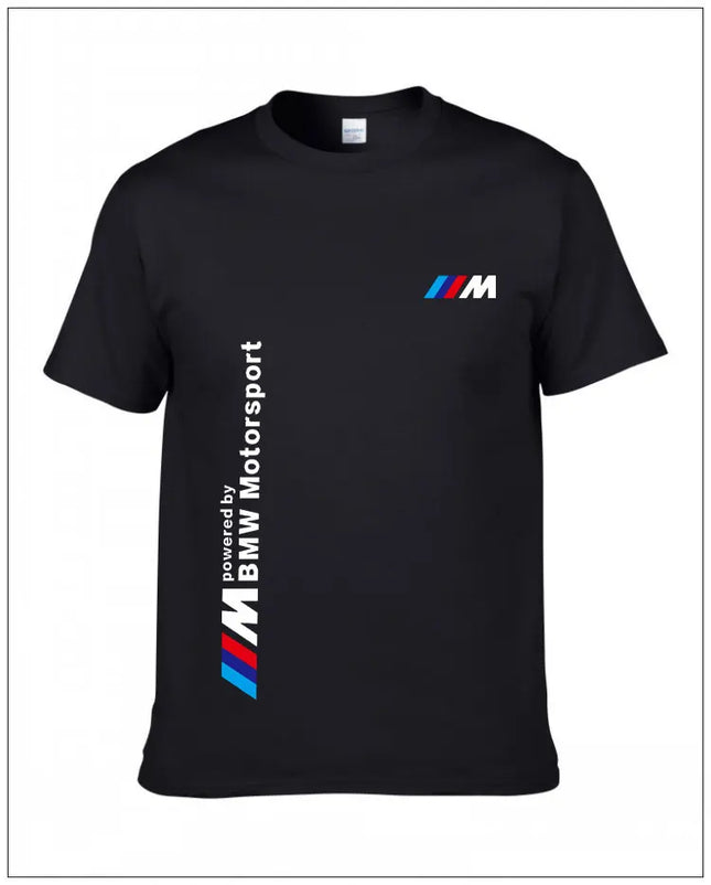 BMW Official Summer Short-sleeved T-shirt Car Classic Simple Logo Men's Women's Clothing Printing Pure Cotton Fashion High-end