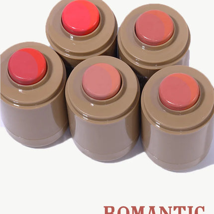 2-in-1 Cream Blush Stick - Waterproof Matte & Skin-Fusing, Long-Lasting Natural Red, Highly Pigmented & Easy Blend