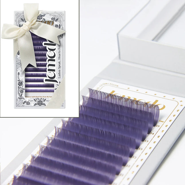JEMEDO Colorful Individual Eyelashes Morandi Colored Lash Extensions Mix 8-15mm False Mink Lashes Extension for Makeup Wholesale