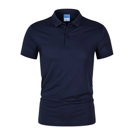 Men's POLO Shirt Solid Color Short Sleeved Top Spring Summer Team Workwear Customized Colors Choose From
