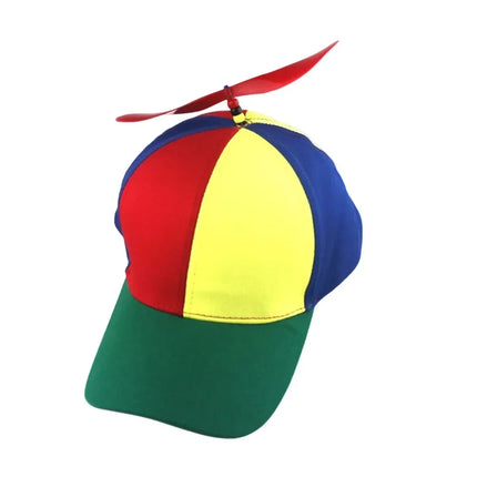 Bamboo Dragonfly Rainbow Sun Cap Funny Adventure Dad Hat Snapback Hat Helicopter Propeller Design for  Boys Girls Adult